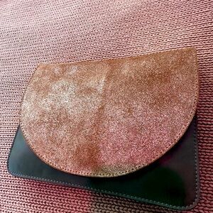 Minor History Olive Green & Brushed gold clutch. So versatile.